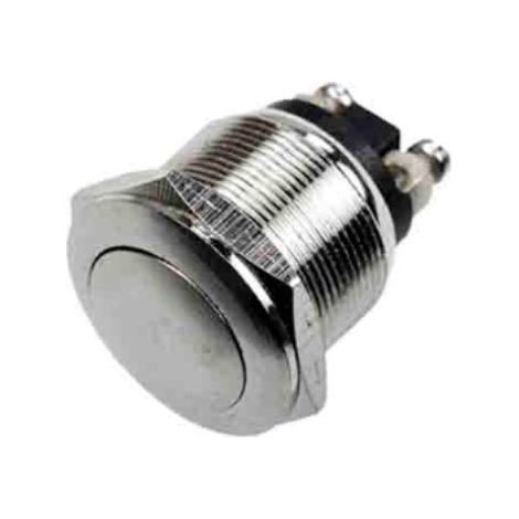 Bouton Poussoir Métallique 2A 250V Chrome - SILAMP (1/2)