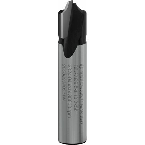 Fraise quart de rond Bosch, 8 mm, R1 3,2 mm, D 9,5 mm, L 10,5 mm, G 41 mm - 2608628405 (1/5)