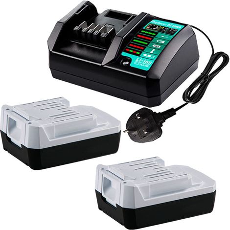2X BL1413G 196375-4 14.4V 1.3Ah Battery BL1411G BL1415G with Charger DC18WA 14.4-18V for Makita HP347 HP347D DF347D JV143D TD126D UH480D DF347D HP347D JV143D TD126D UH480D UM165D UR140D (1/5)