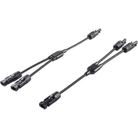2 Prises De Dérivation Solaire, Câble 34 Cm 6 Mm², Connecteur Y, Pour Panneau Photovoltaïque
