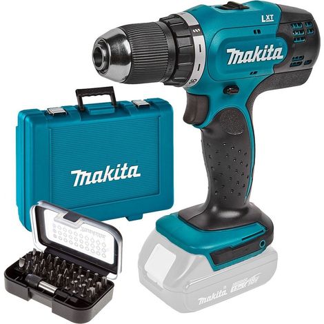 Makita DDF453Z 18v LXT Cordless Drill Driver 13mm 2 Speed Compact Case + Bit Set (1/5)