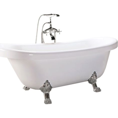 Baignoire ilôt retrò avec pieds argent + Mitigeur – Marigold (1/5)