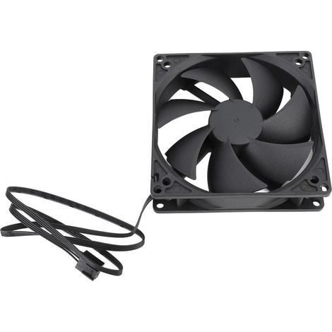 Ventilador de caja PWM de doble rotor de 100 mm, control inteligente de temperatura, 1800 RPM, alta velocidad, bajo nivel de ruido, conector de 4 pines, para PC. (1/5)