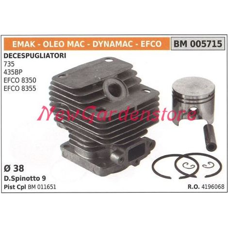 Cilindro pistone segmenti EMAK motore decespugliatore 735 435BP 005715