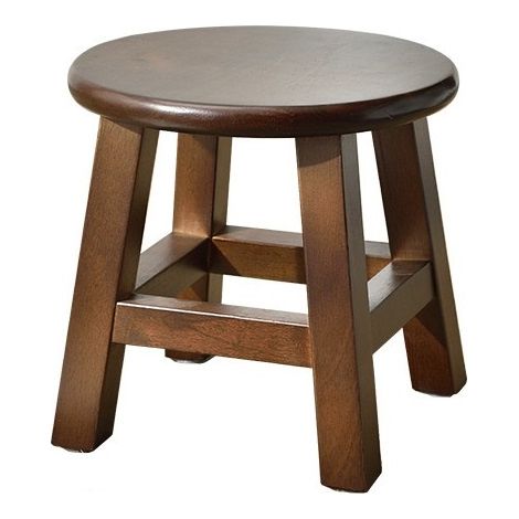 Tabouret Enfant Douceur 25x26cm bois massif Brun (1/5)