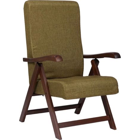 Fauteuil en Bois de Hêtre Noyer Miami MAS272 Dossier Inclinable Relax 65x112x75  Couleur: Vert