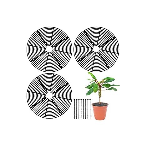 Grille Protection Plante 30 cm Grille Protection Plante Chat Protection Pot de Fleur Ronde Grilles de Protection pour Pot de Fleurs Cache Plantes Découpable Protection Pots Animaux pour Compagnie (1/5)