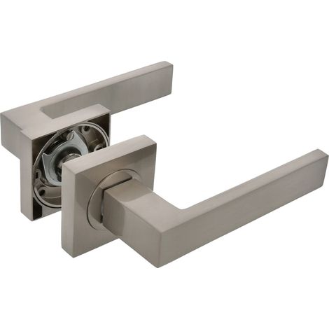 AMIG Poignées sur rosace + rosace CADIZ 51 x 51 mm Zamak Chromé mat (1/5)