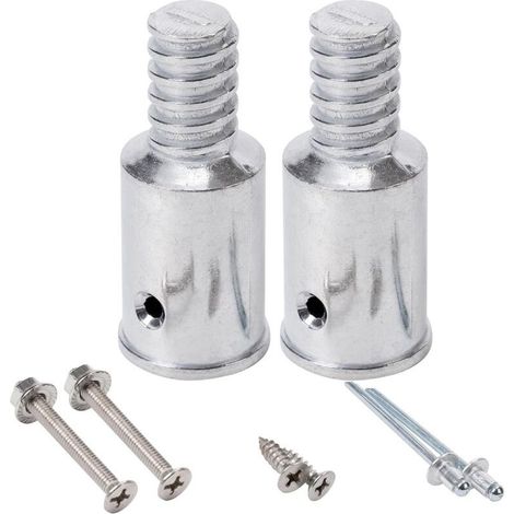 Embout fileté de rechange 2,5 cm pour rallonge de manche à balai, lot de 2 pièces. Fixation solide et compatible avec la plupart des manches standards, pour un remplacement rapide et durable. (1/5)