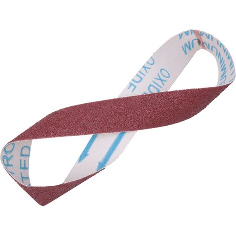 Lot de 10 bandes abrasives en alumine, grain 120, 528 x 30 mm, pour le travail du bois et la quincaillerie (1/5)