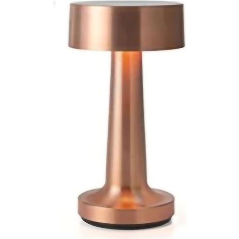 Lampe Barre LED Rechargeable Style Rétro - Interrupteur Tactile pour Ambiance Fête et Chambre - Design en Forme d'Haltère Doré Rose (1/3)