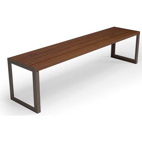Banc ZYKLON II sans dossier 180 cm - Fixation: à visser (1/5)