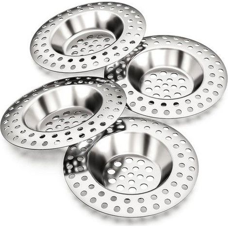 Lot de 4, pour Tous Les DRAINS, Filtre evier Cuisine, Filtre évier, Grille a evier, bonde Baignoire, Filtre Douche, (1/5)