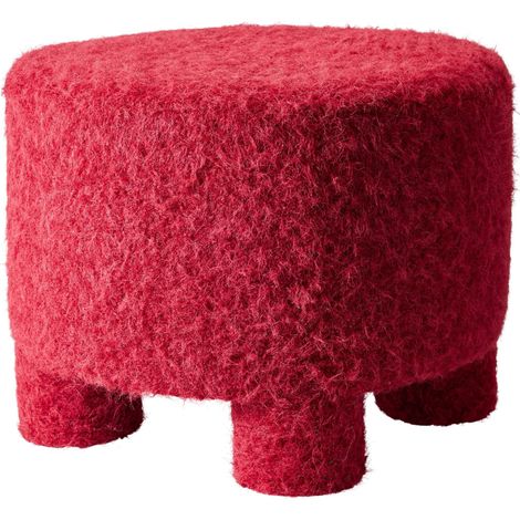 Sgabello in legno 40 x 29 cm rosso PERAGA CHRISTMAS