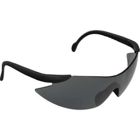 Belüftete EN166-Schutzbrille mit verstellbaren schwarzen Bügeln