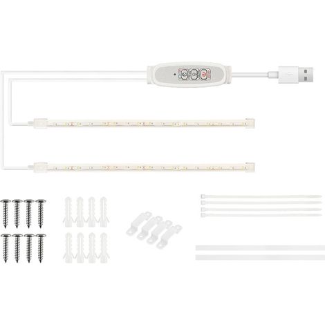 Rubans LED croissance plantes intérieures rouge 3000K lampe soleil hydroponie succulentes supplément 4 intensités réglables minuterie intelligente 24h USB plug-play (1/3)