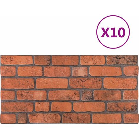 Maison Exclusive - Pannelli da parete 10 pz 100 x 50 cm Terracotta Schiuma EPS (1/4)