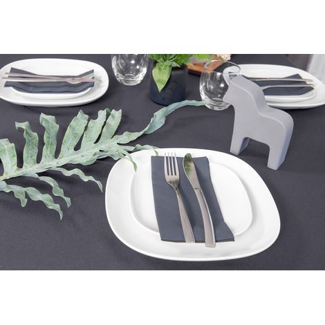 Nappe de table - Nappe de décoration - Nappe - Linge de table - Nappe en toile cirée (Graphite, Nappe - 120 x 220 cm) (1/5)
