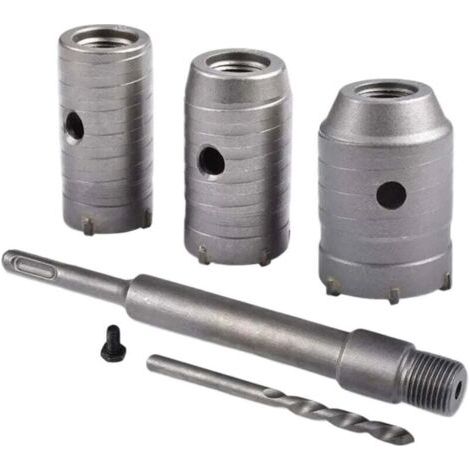 Set scies cloches trépan Ø30/40/50mm - Trépan béton 350mm SDS Plus - Tige extension - Pointe carbure - Professionnel
