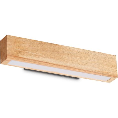 Applique Industrial-Minimal Craft Legno Marrone Led 13W 3000K Luce Calda (1/2)