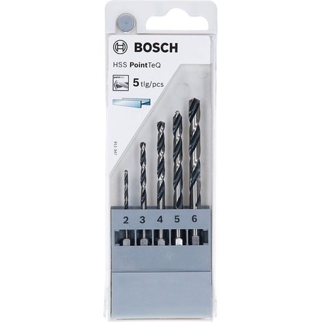 Punte elicoidali bosch PointTeQ nero 5 pezzi (1/5)