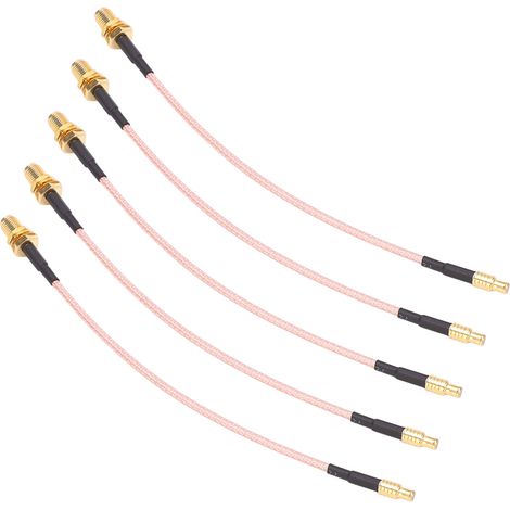 Lot de 5 câbles coaxiaux RF à faibles pertes, adaptateurs MCX mâle vers SMA femelle TFL-316-10 50 Ω (1/5)