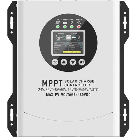 Solar-Ladecontroller, hohe Effizienz, Multi-Spannungs-Kompatibilität, mit WLAN, 60A, PV 36-480V (1/2)