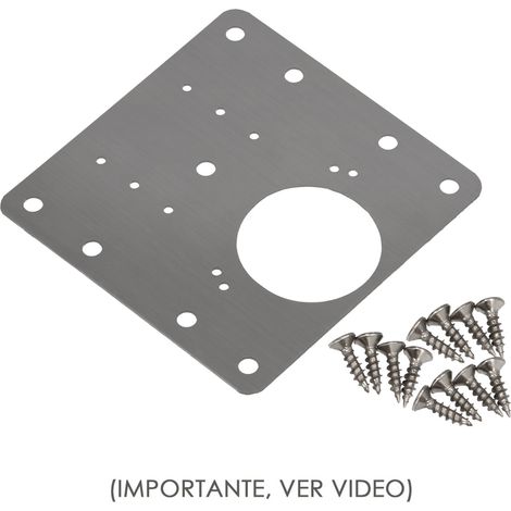 Piastre di riparazione cerniera ciotola 9x9 cm. 1 pezzo (1/3)