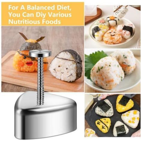 Moule à Boule de Riz Forme pour Onigiri Presse de Moule Triangle Cuisine Bento Sushi Onigiri Moule Fabricant d'onigiri pour Onigiri (1/4)
