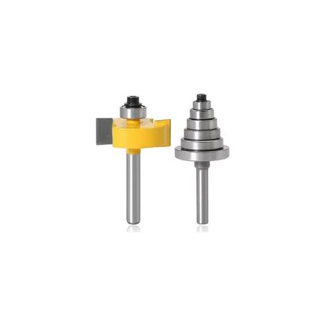 Fraise à Rainurer 8mm pour Défonceuse - Outil de Menuiserie avec Roulements Réglables pour Travail Bois Précis