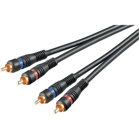 Goobay AVK 132-020 0.2m cable de audio 0,2 m 2 x RCA Negro (1/2)