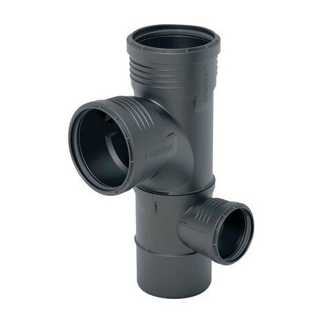 Geberit Silent-PP Kombibogeneckabzweig 87,5° rechts, DN 100 / 100 / 50, 390.565.14.1 (1/2)