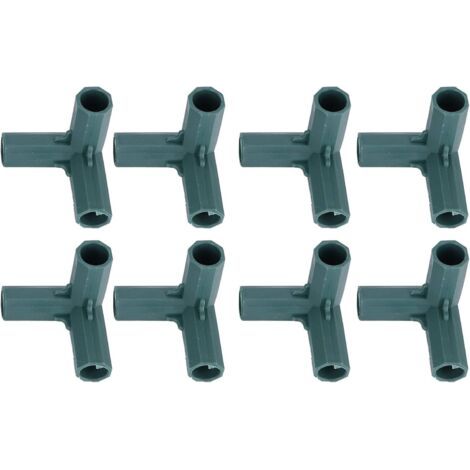 8 Pièces Connecteur de Cadre de Serre à 3 Voies, 16 mm Connecteurs d'angle pour Cadres de Jardin pour le Cadre de Jardin de Serre, Clôture la Pelouse, Accessoire de Serre (1/5)