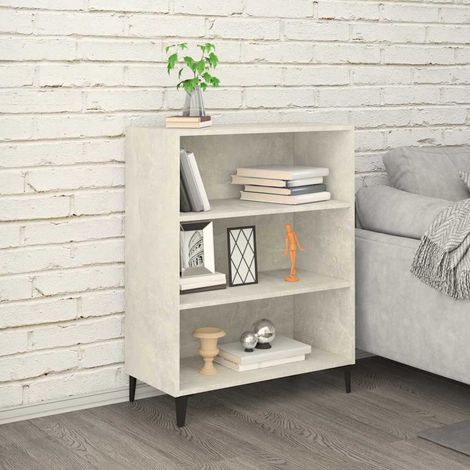 Buffet - Armoire de rangement Enfilade Gris béton 69,5x32,5x90 cm Bois d'ingénierie BV450650 - BonneVie (1/5)