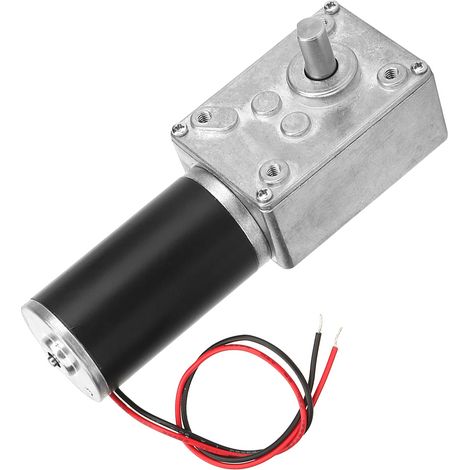 Elektrischer Getriebemotor mit reduzierter Drehzahl, Schneckengetriebemotor für Drehrichtungsumkehr, 8 mm Welle, 24 V (30 U/min) (1/5)