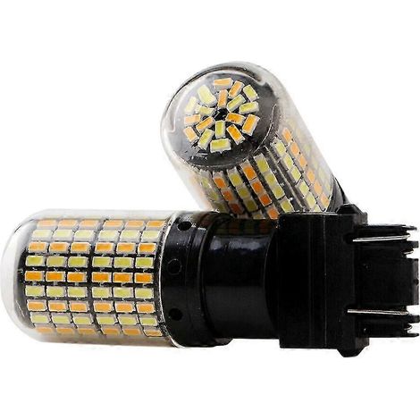 Lot de 2 ampoules LED 3757 3157 4157NA blanches à double fonction pour clignotants de stationnement (1/5)