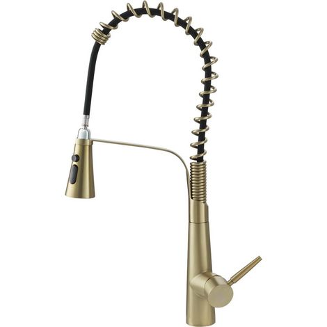 Pre-rinse Pull Down Kitchen Faucet,gold (1/5)