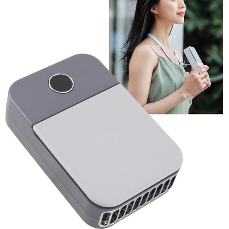 Ventilateur Neck Portable à Clip USB Rechargeable 3 Vitesses ABS [Ventilateur Neck Portable] avec Lanyard 2000mAh Ventilation Silencieuse pour Sport Voyage (1/5)