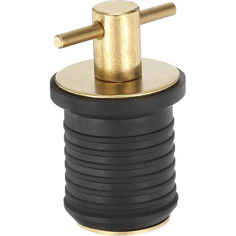 Stainless steel 304 water plug, adjustable brass drain plug, deck sealing hole plug, marine and yacht hardware accessories - 1-1/4 inch cross brass water plug - (1/4)