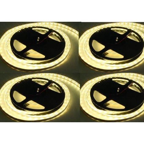 BOBINA STRISCIA STRIP LED 5050 FLESSIBILE 5M ADESIVA LUCE INTERNO ESTERNO IP65 Non applicabile,BIANCO CALDO