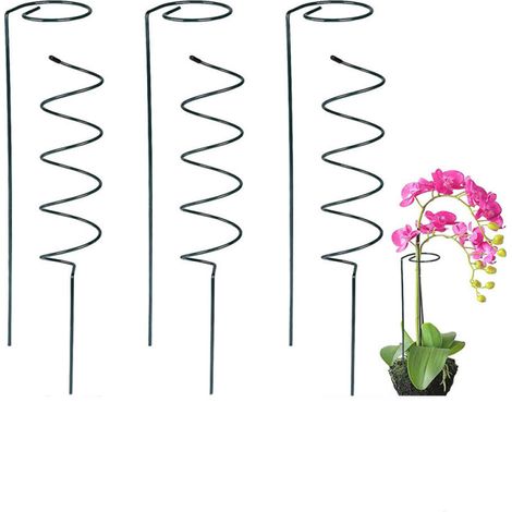 Enrejado en espiral para tomates, 40 cm de altura, apto para plantas trepadoras, plantas de interior/exterior y rosales, paquete de 6 unidades. (1/5)