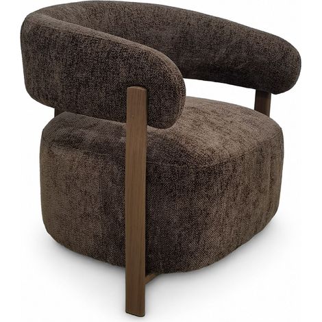 Fauteuil arrondi en tissu chenille, NOUBIA (1/4)