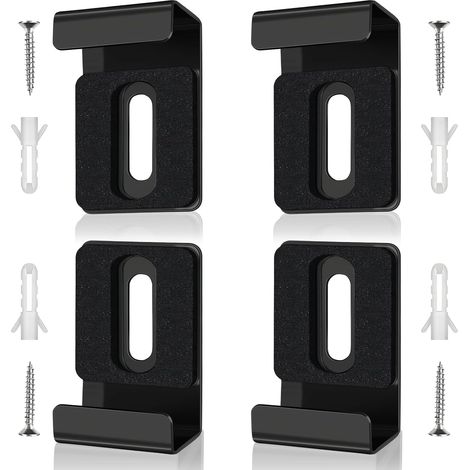 CCYKXA 4-Piece Mirror Mounting Kit, Black Wall Mount for Mirrors, Stainless Steel Wall Mirror Brackets, Includes Screws and Expansion Tubes, for Mirrors (1/5)