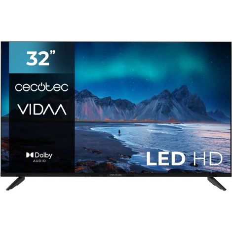 Cecotec Smart TV - LED TV de 32 Zoll HD Auflösung - A5 Serie ALH50032. Smart TV VIDAA, Dolby Audio System, integriertes WiFi, de Kopfhörerausgang, Chromecast, 3 HDMI und 2 USB (1/5)