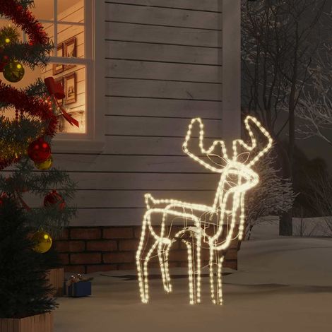 Renne de Noël avec tête mobile Blanc chaud 76x42x87 cm (1/5)