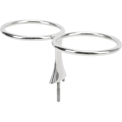 Porte-gobelet double anneau en acier inoxydable pour bateaux et camping-cars (1/5)