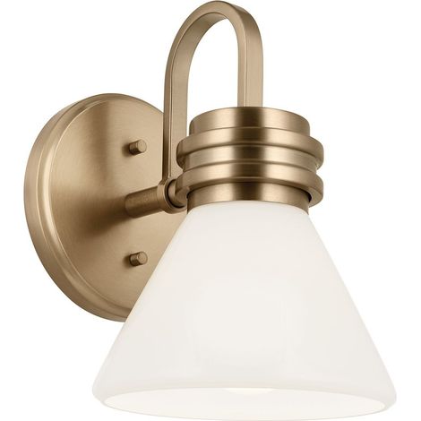 Elstead Kichler Farum Applique de salle de bain classique bronze champagne 3000 K IP44 1x G9 (1/5)