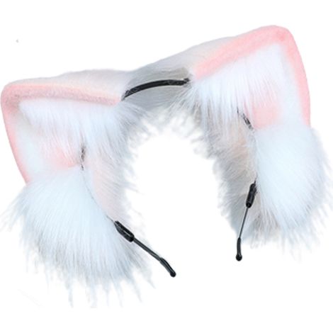 Oreilles En Fourrure Artificielle - Bandeau Pour Cheveux - Cosplay Loup Renard - Pour Fête Costume Halloween Carnaval - 1 Pièce (1/5)