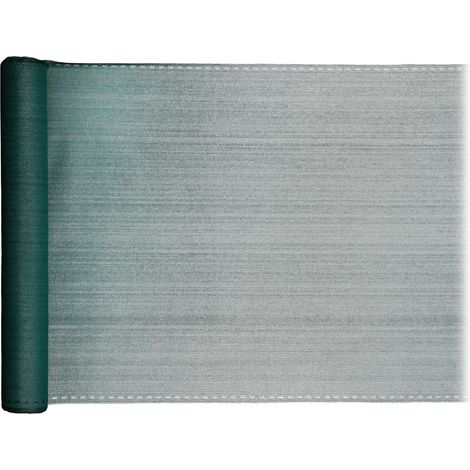 Brise-vue en tissu HDPE 1 x 6 m protection des regards et du vent style jardin en vert foncé (1/5)