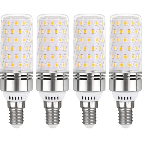 Ampoule E14 Mais LED 16W Blanc Froid 6000K, 1450LM, Équivalent Halogène E14 100W, 360° Lumiere, AC 220V, Ampoule E14 LED Mais pour Éclairage Intérieur, non-dimmable, lot de 4 (1/4)